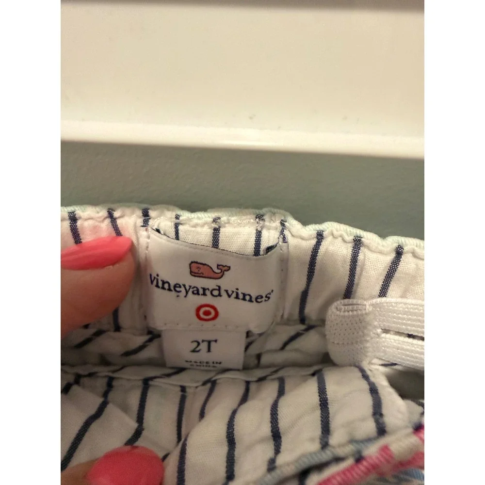 Vineyard Vines Target Boys 2T Patchwork Whale Print Shorts Pastel Multi Color